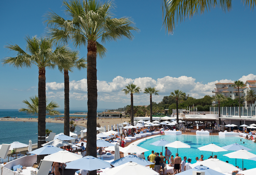 Beach Clubs to the west of Puerto Banus